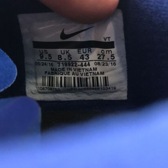 Nike Free Trainer 5.0 V6 Blue/White Running Shoes 719922-444 Men’s Size 9.5 - Picture 11 of 12